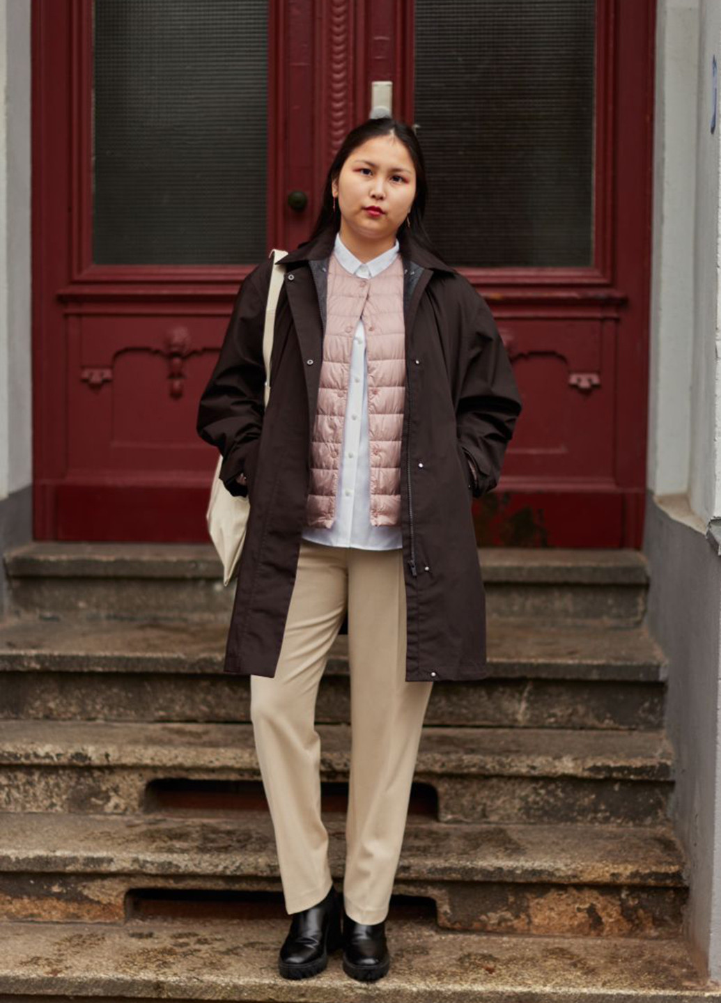 Рожевий демісезонний Пуховик Uniqlo