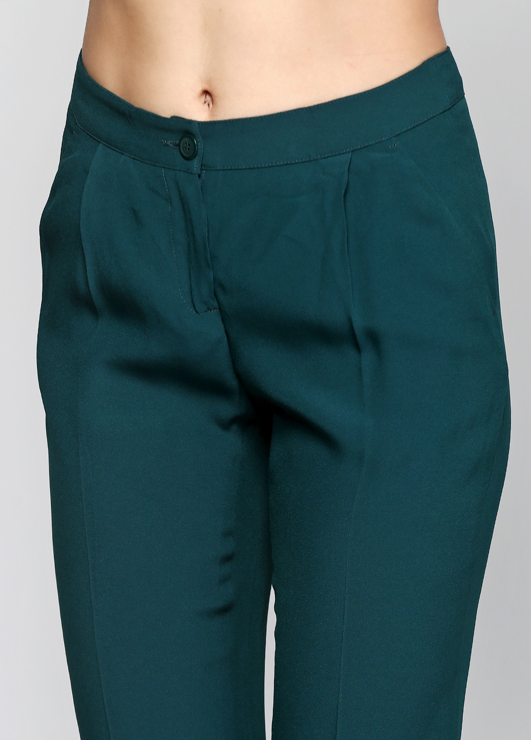 Зеленые кэжуал демисезонные прямые брюки United Colors of Benetton