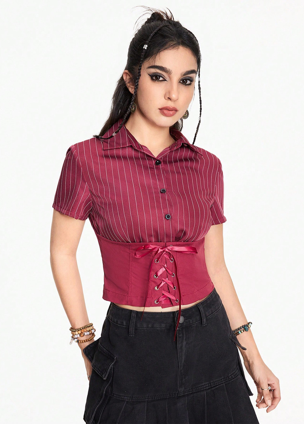 Бордова блуза SHEIN