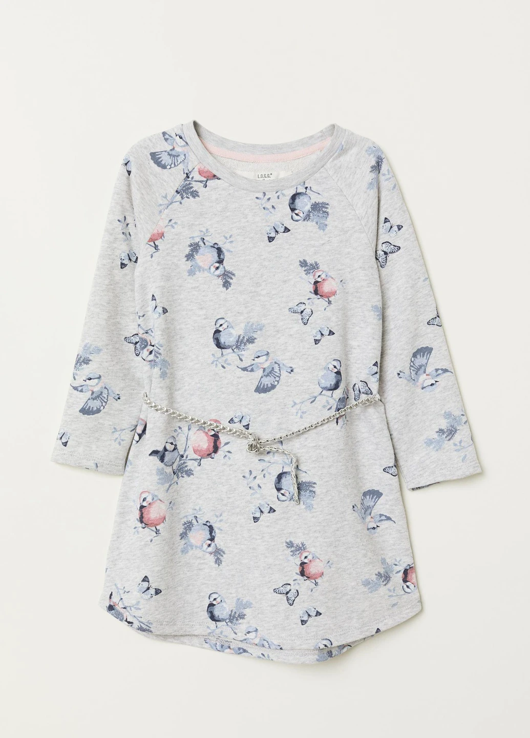 Сіра сукня демісезон,сірий в сині візерунки, H&M (254733197)