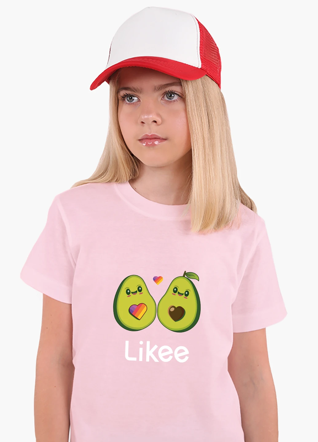 Рожева демісезонна футболка дитяча лайк авокадо (likee avocado) (9224-1031) MobiPrint