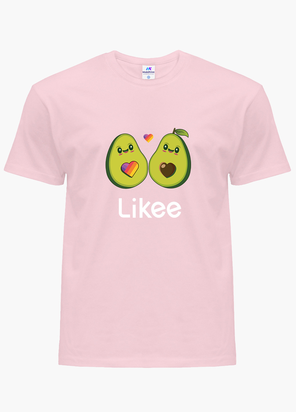 Рожева демісезонна футболка дитяча лайк авокадо (likee avocado) (9224-1031) MobiPrint