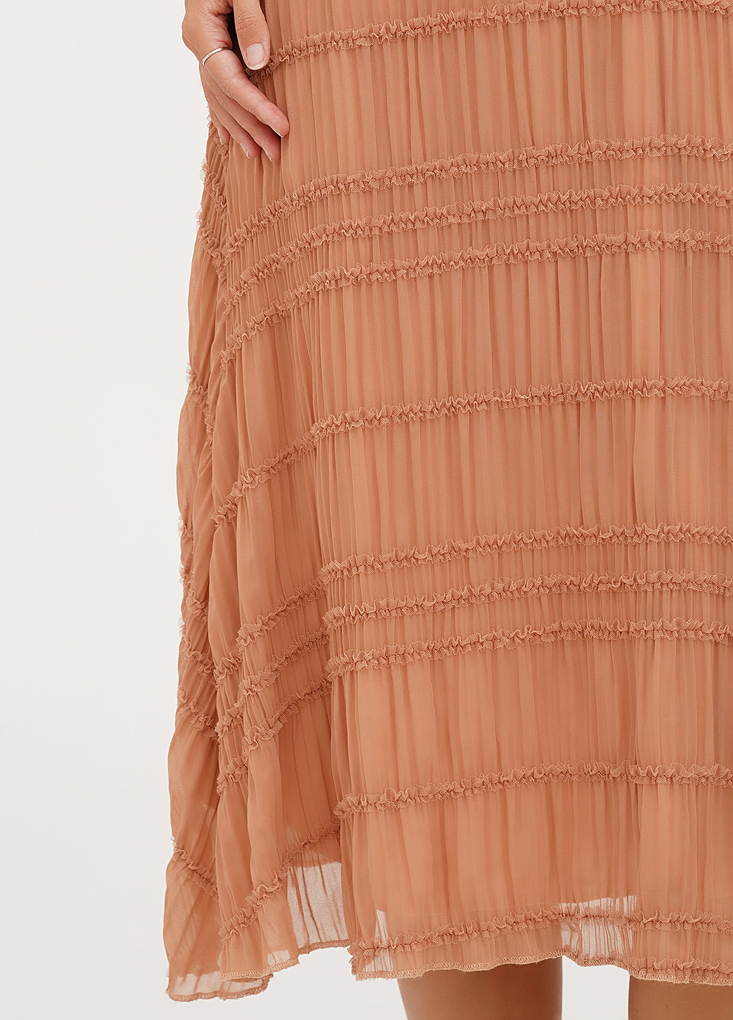 Бежевое кэжуал платье Babylon однотонное