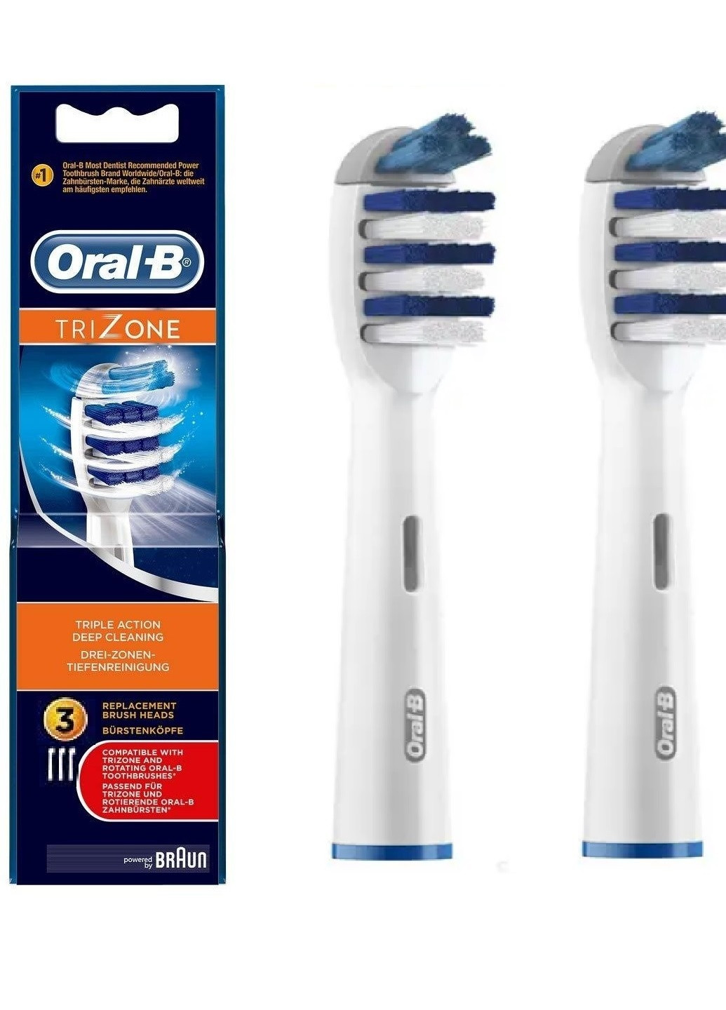 Насадки для електричної зубної щітки, 3 шт. Braun oral-b trizone (254230950)