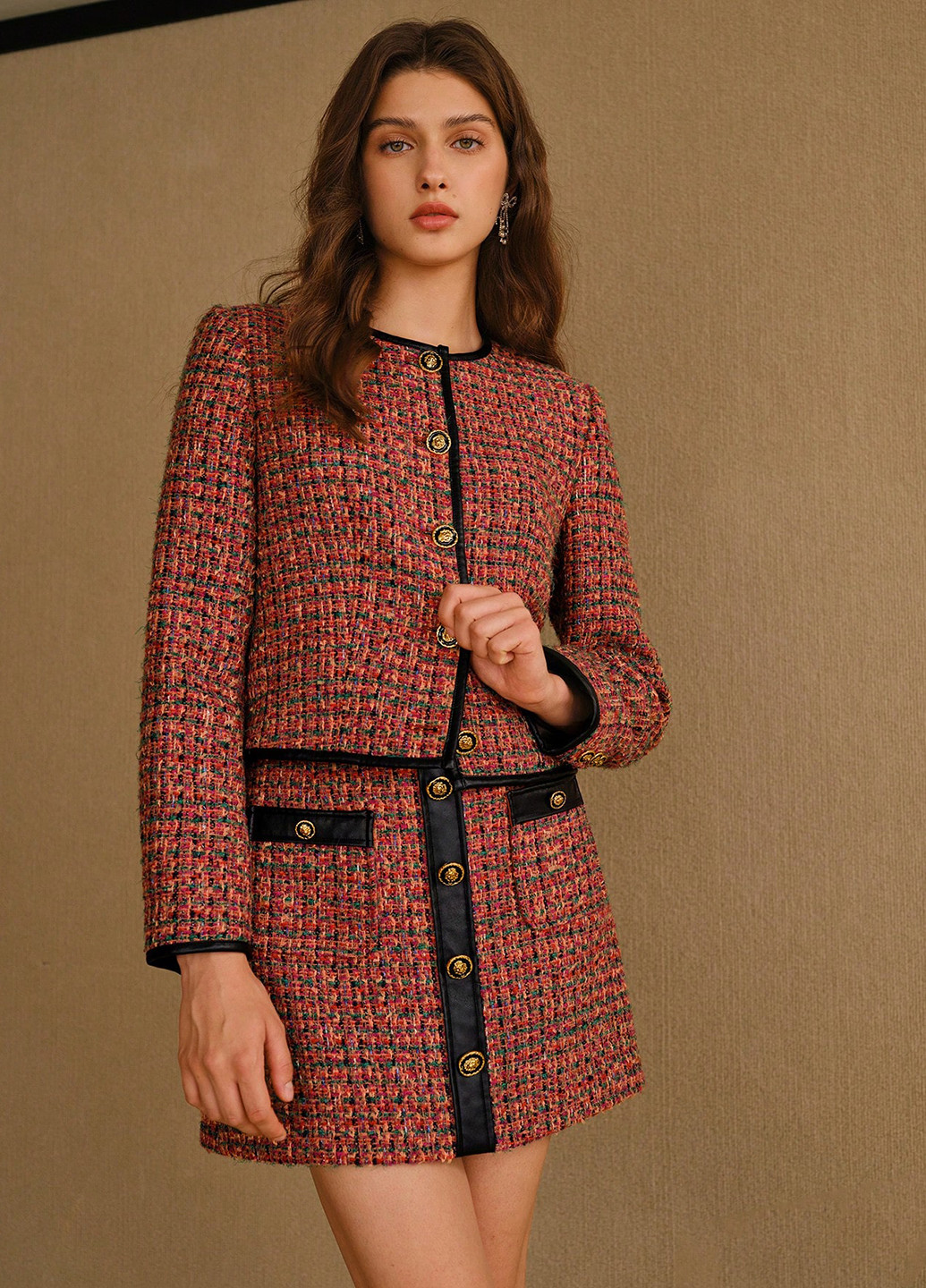 Цветной женский жакет SHEIN колор блок - демисезонный