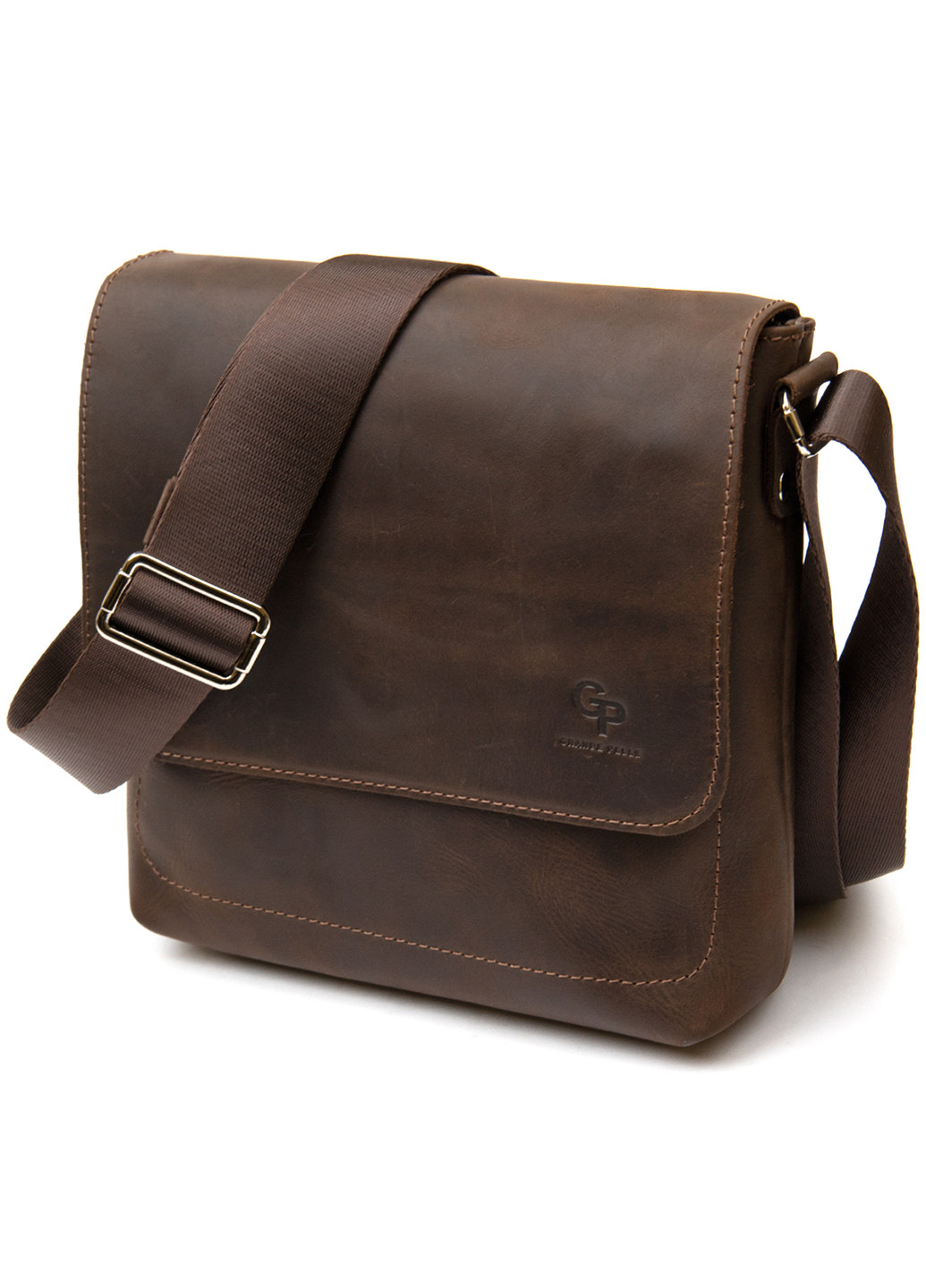 Мужская кожаная сумка 24х24х6 см Grande Pelle (252128779)