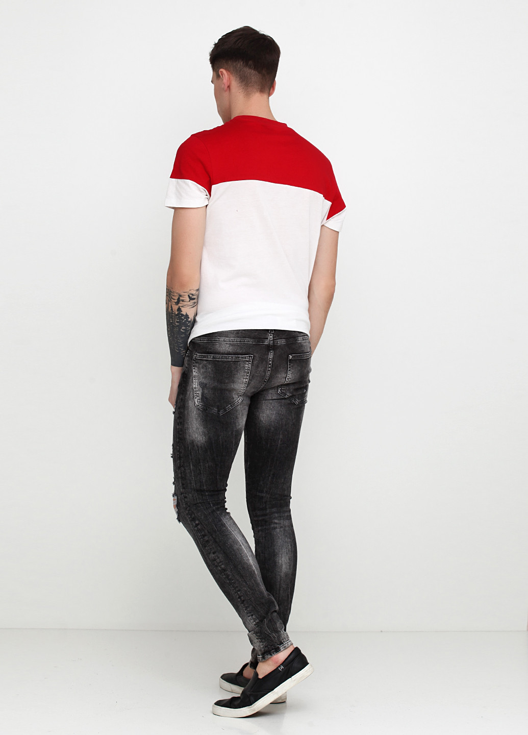 Темно-серые демисезонные скинни джинсы H&M
