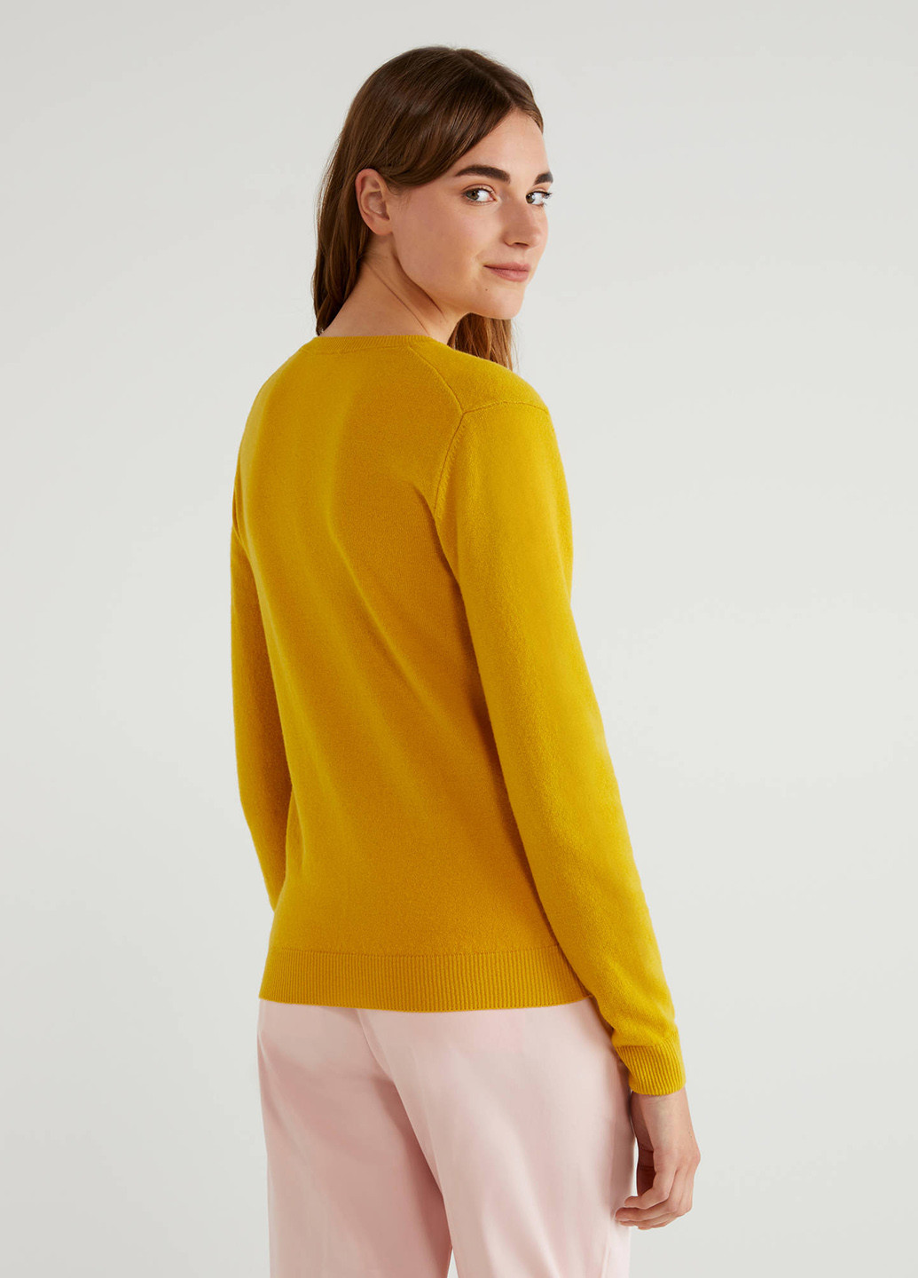 Желтый демисезонный пуловер пуловер United Colors of Benetton