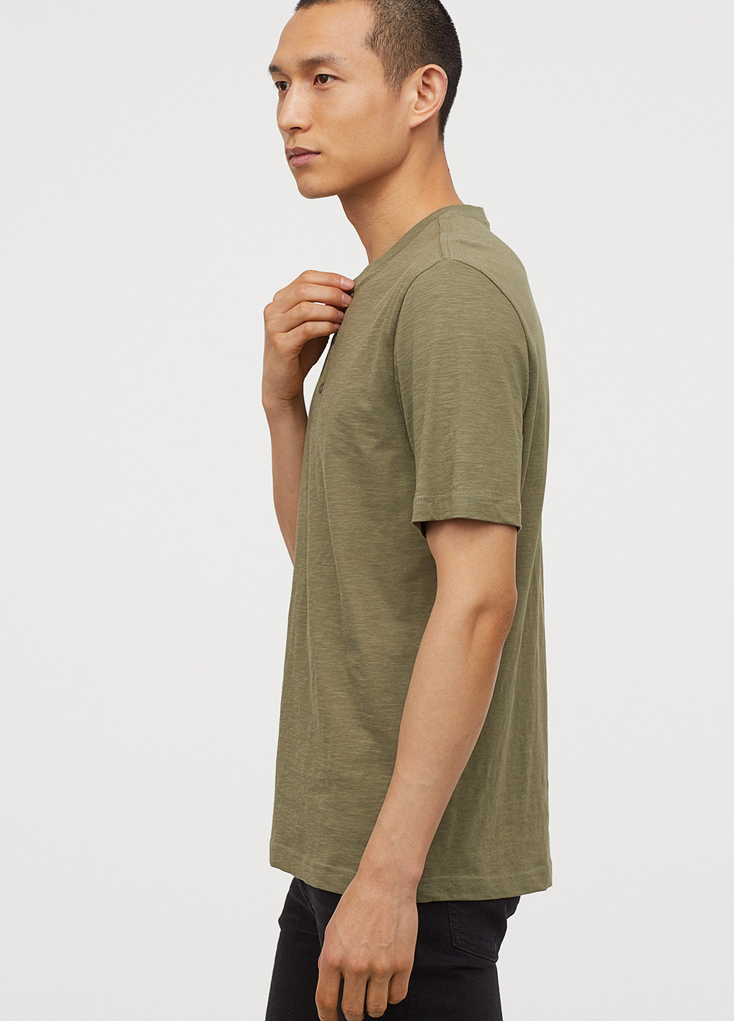 Оливкова літня футболка H&M