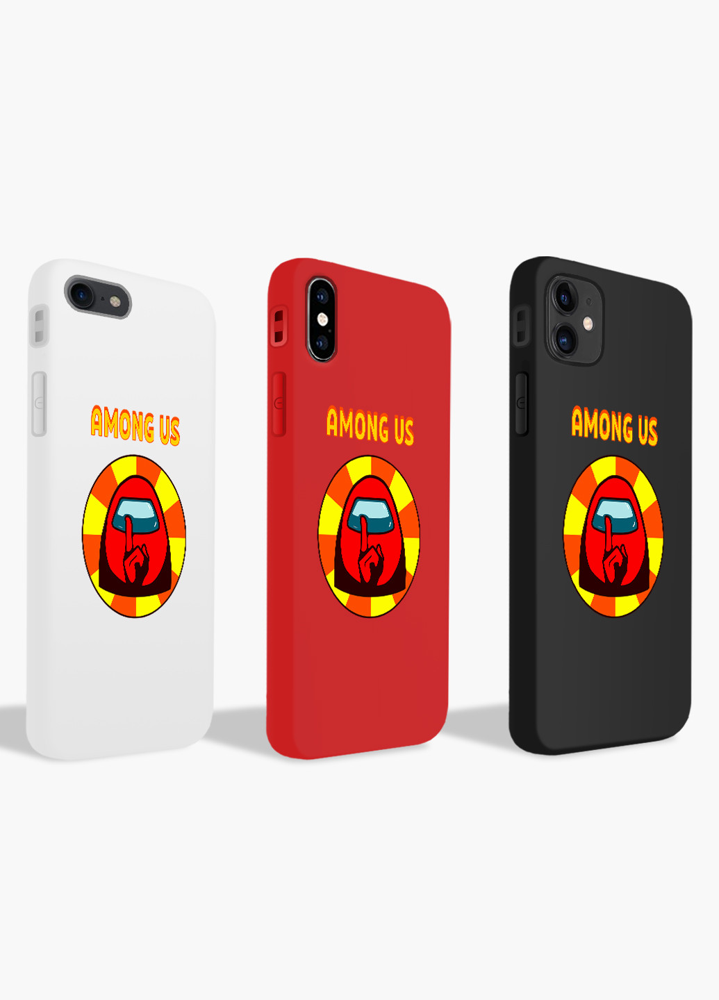 Чехол силиконовый Apple Iphone Xs Амонг Ас Красный (Among Us Red) (8938-2412) MobiPrint (219566157)