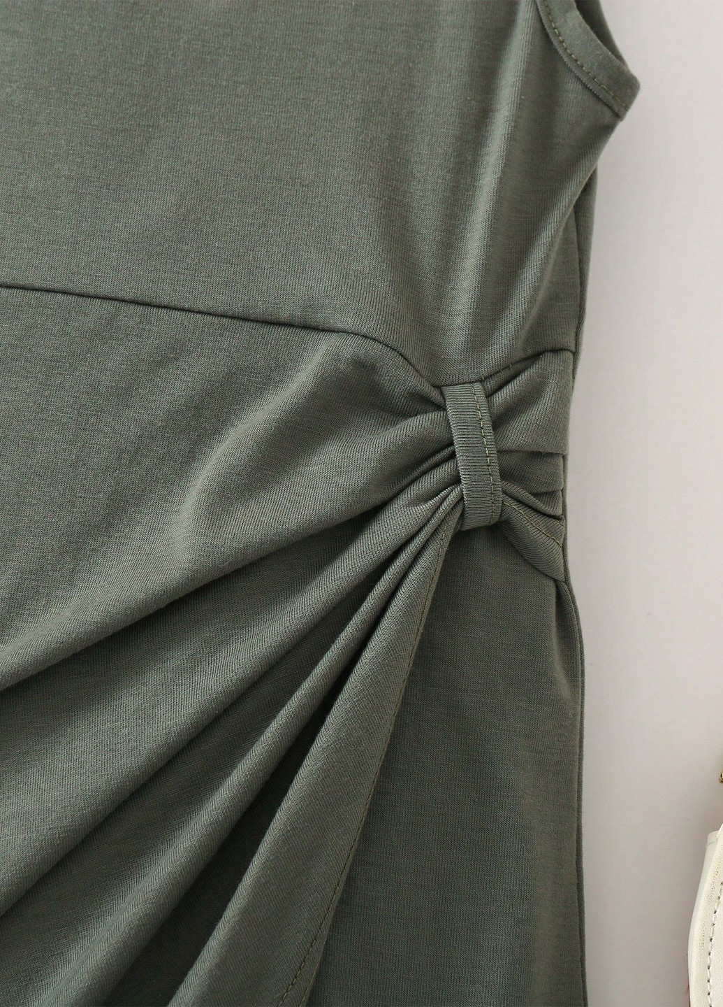 Серо-зелёное платье SHEIN (325400238)