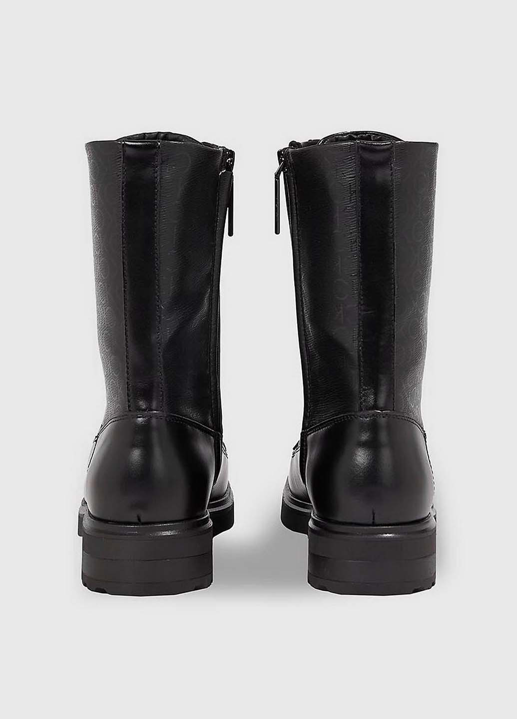 Осенние ботинки берцы Calvin Klein с логотипом, со шнуровкой из искусственной кожи