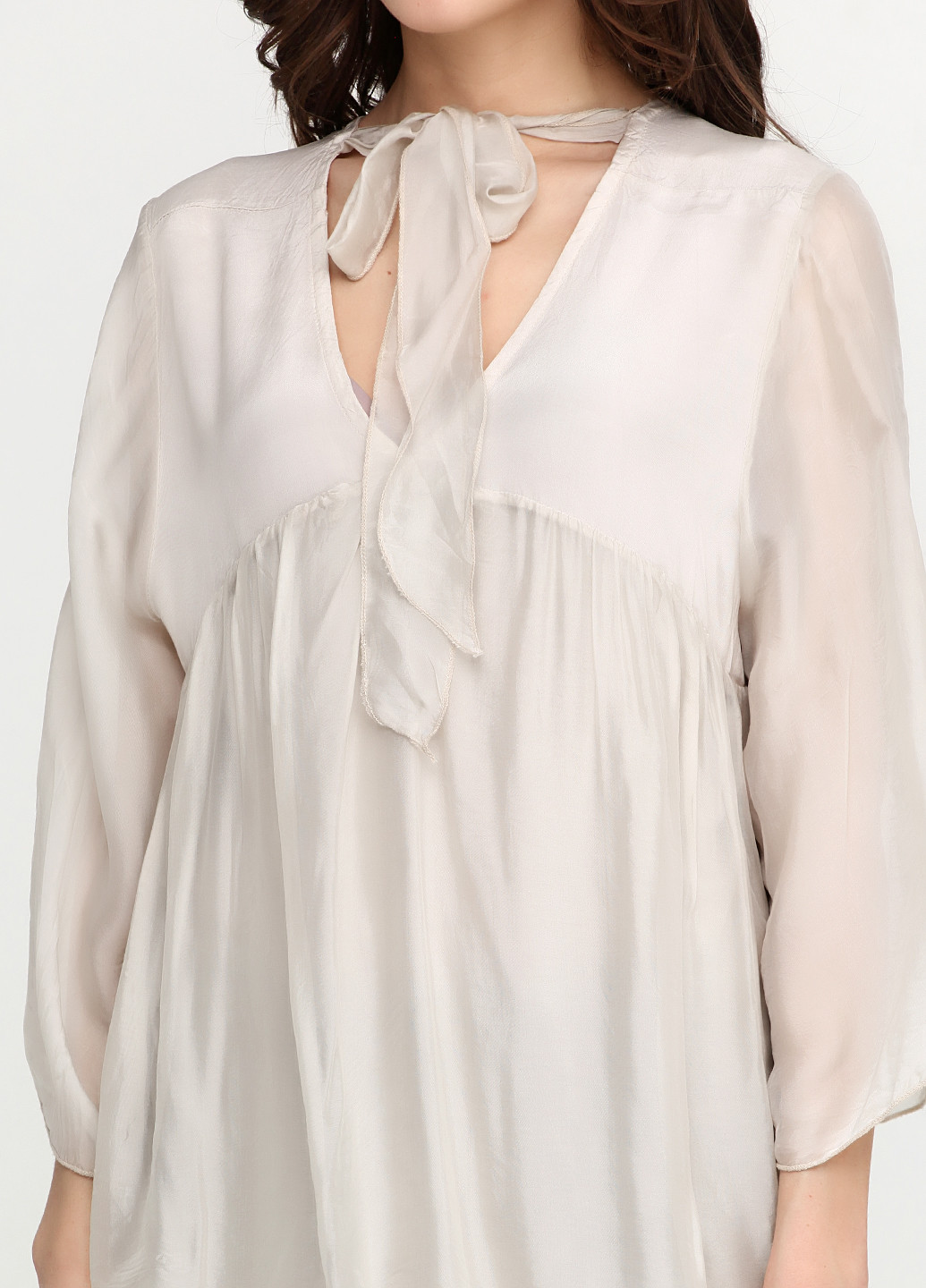 Светло-серая демисезонная блуза New Collection