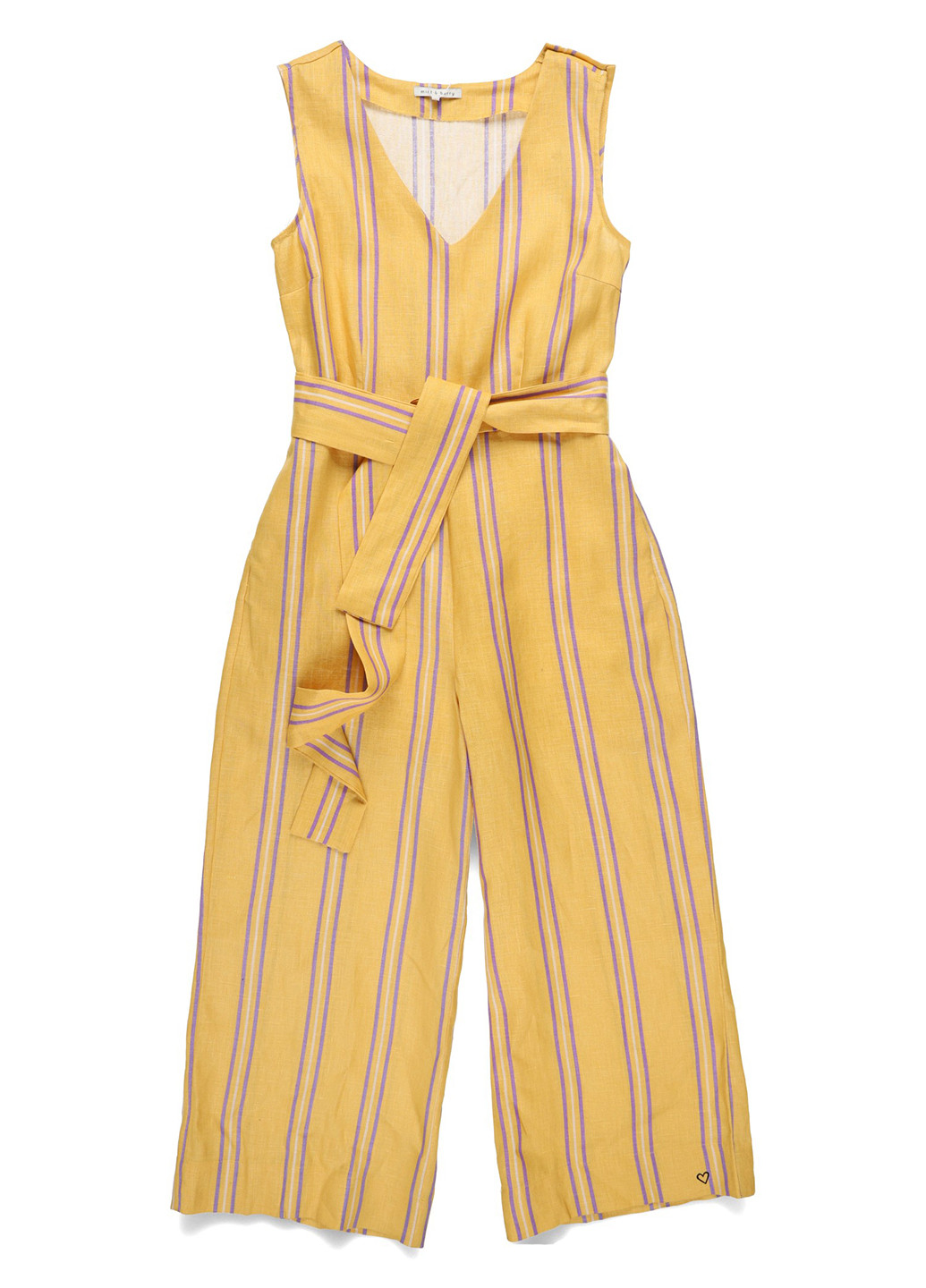 Комбинезон MINT&BERRY комбинезон-брюки полоска жёлтый кэжуал хлопок