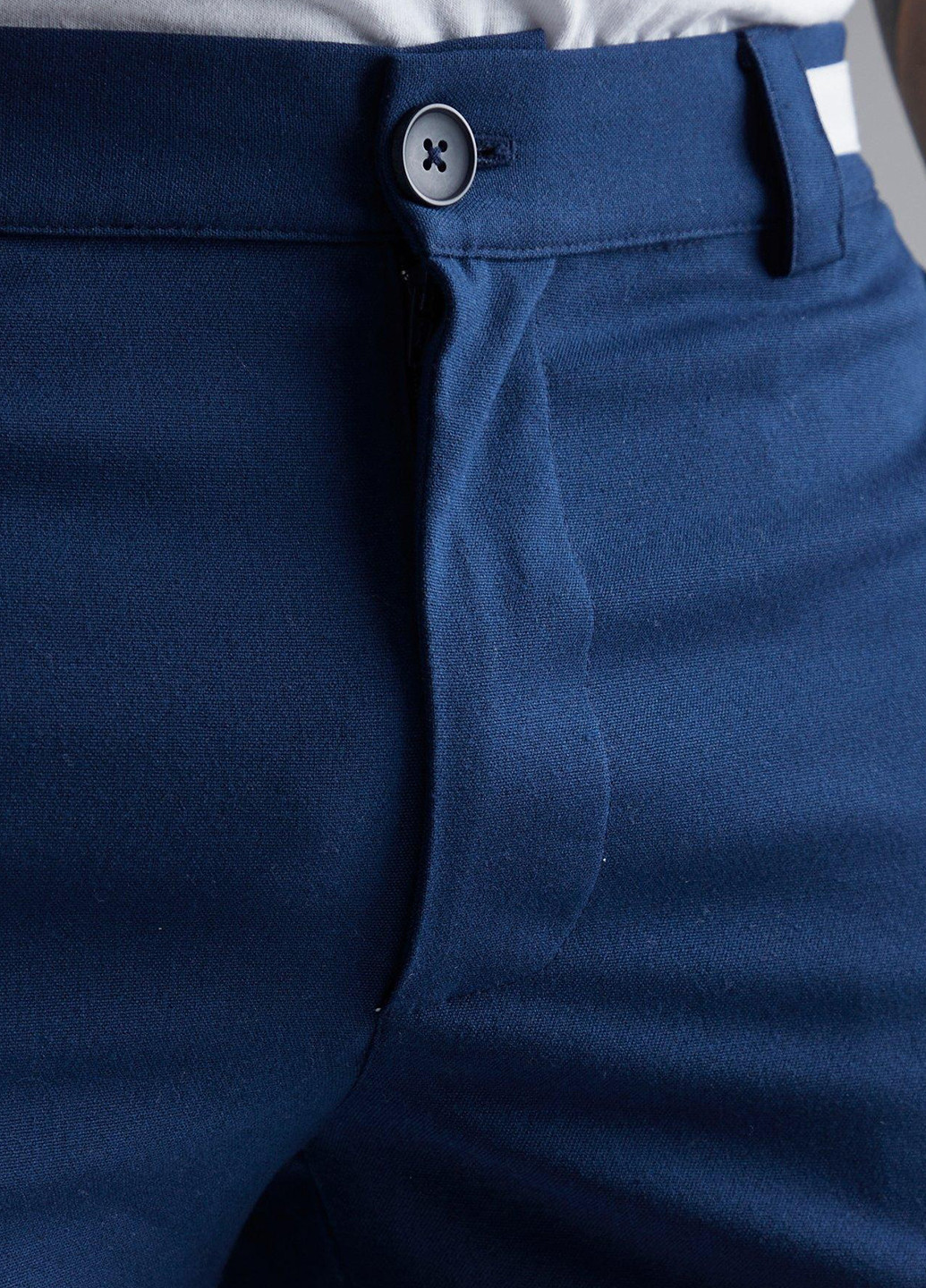 Синие кэжуал демисезонные прямые брюки Boohoo