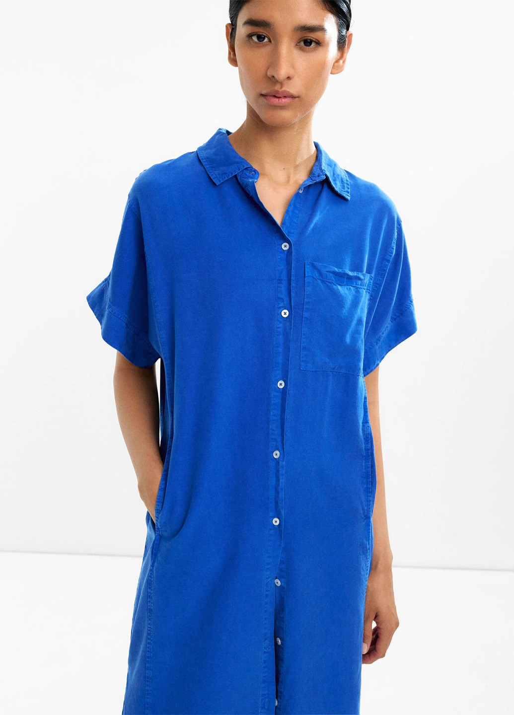 Синя кежуал сукня сукня-сорочка Parfois однотонна