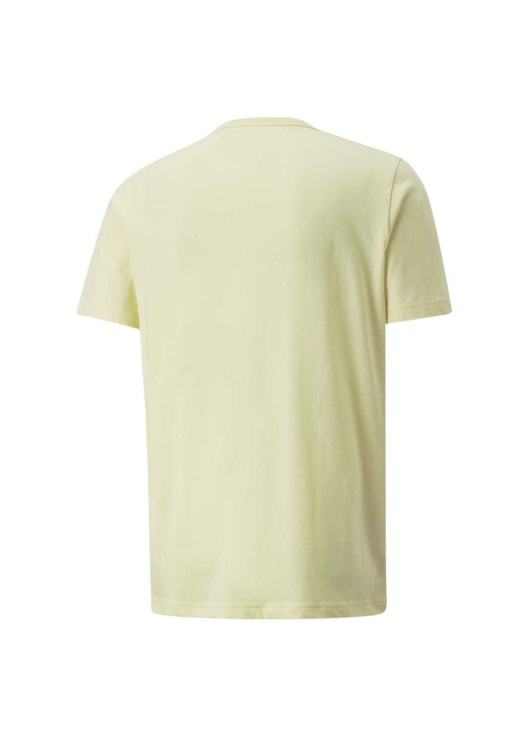 Желтая футболка essentials logo men's tee Puma