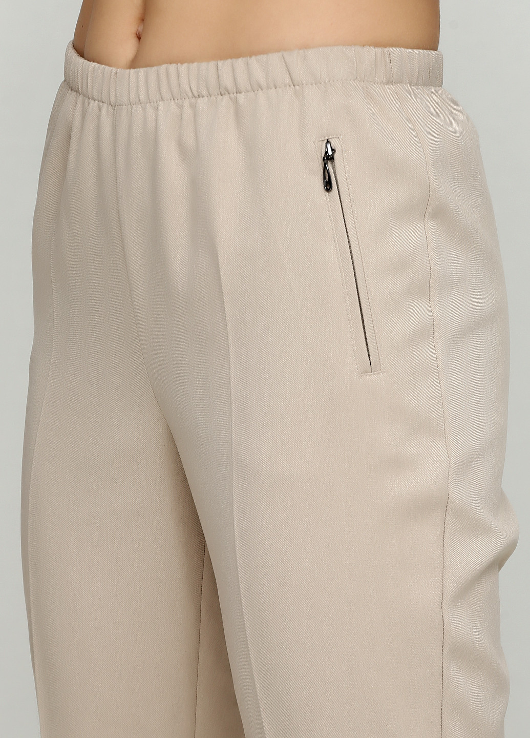 Бежевые кэжуал демисезонные прямые брюки BRANDTEX CLASSIC