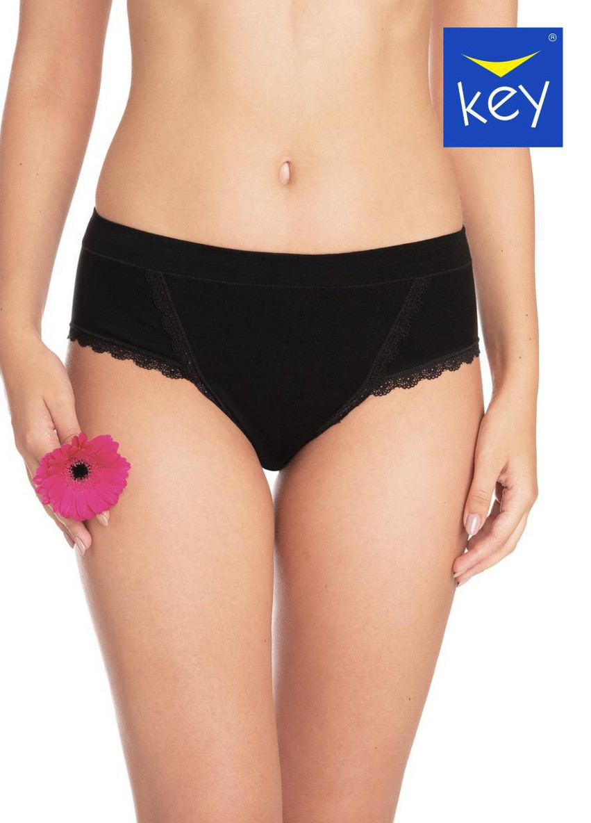 Комплект трусів-бікіні жіночих 2 шт L чорний LPC 141 Key (254400587)