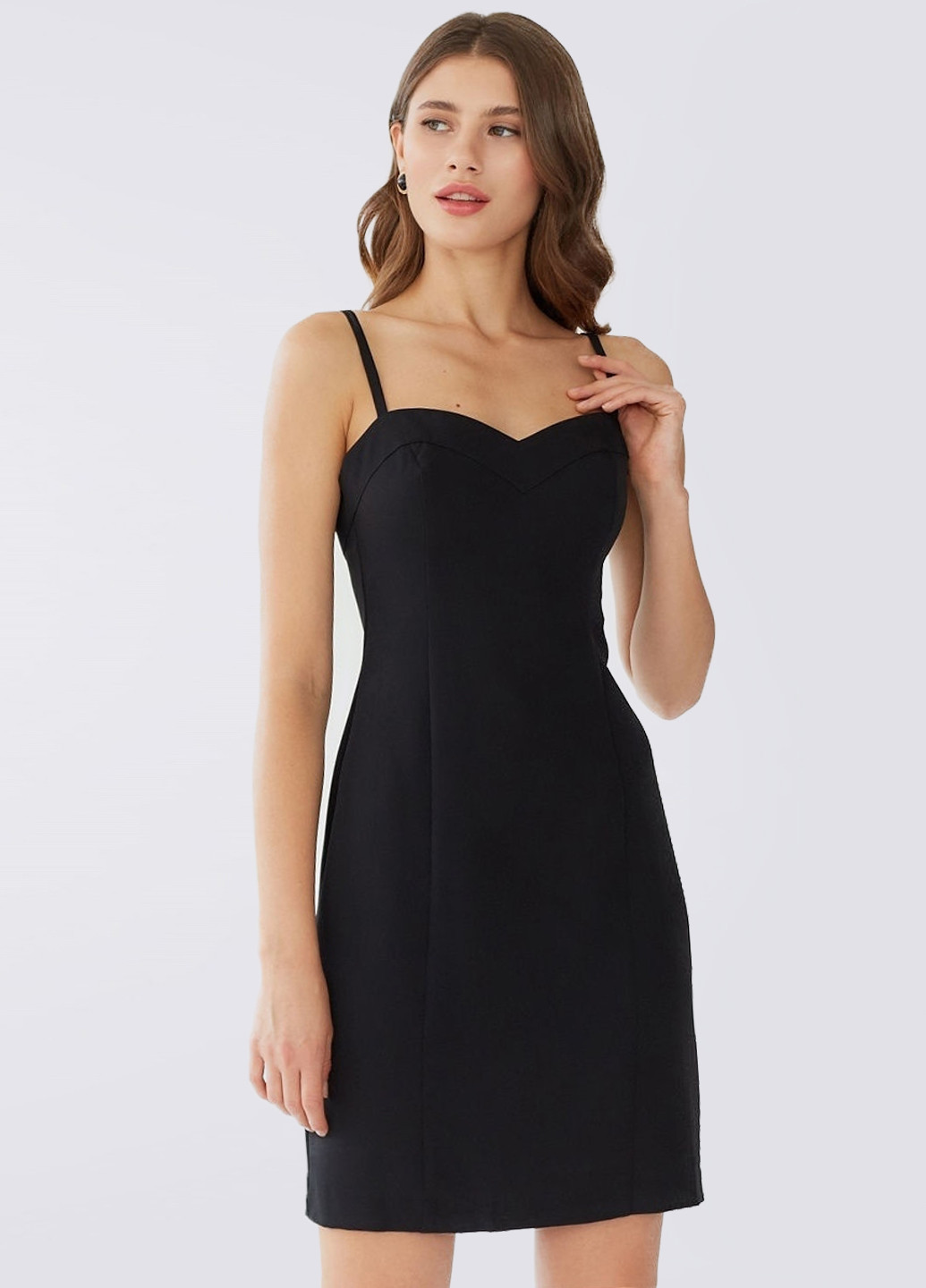 Черное коктейльное платье футляр мини футляр Egostyle однотонное