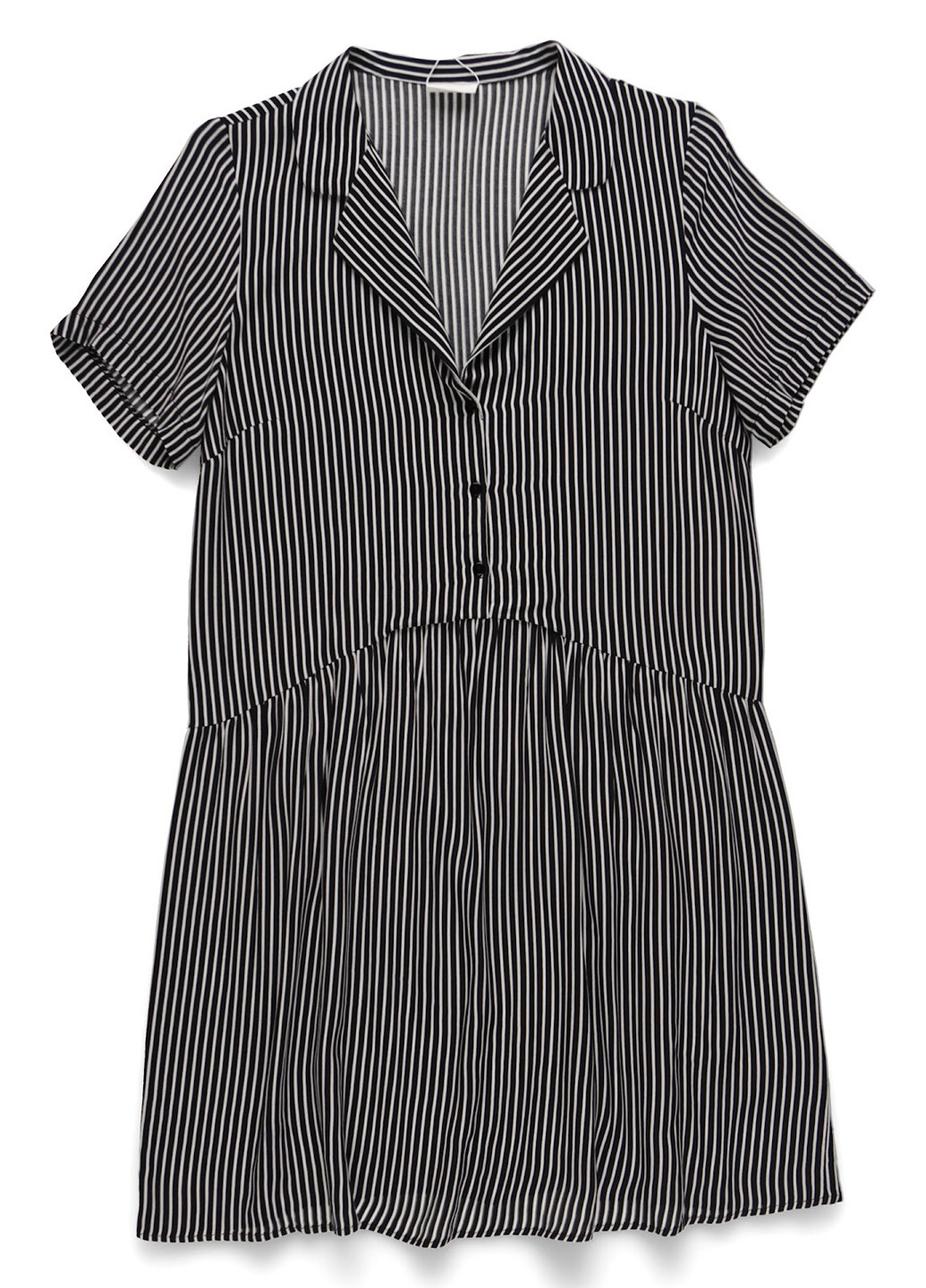 Чорно-білий кежуал сукня а-силует Vila в смужку