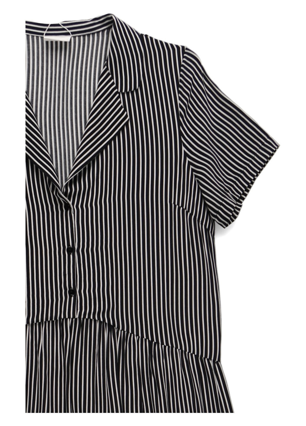 Чорно-білий кежуал сукня а-силует Vila в смужку