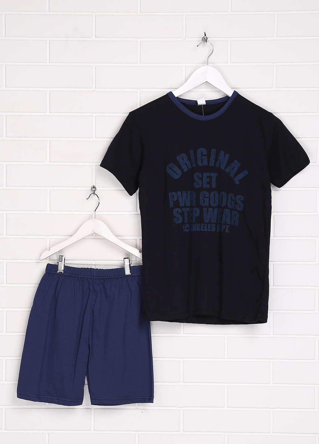 Синий демисезонный комплект (футболка, шорты) Adalya