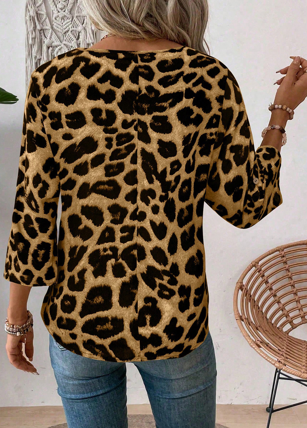 Коричневая блуза SHEIN