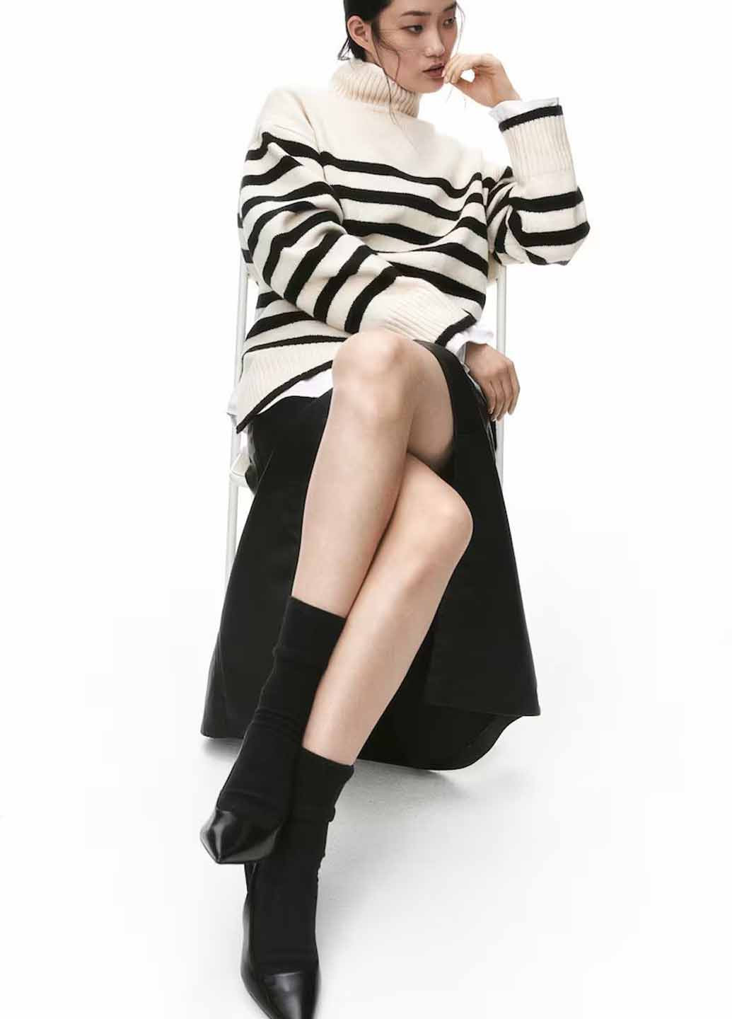 Светло-бежевый демисезонный свитер H&M