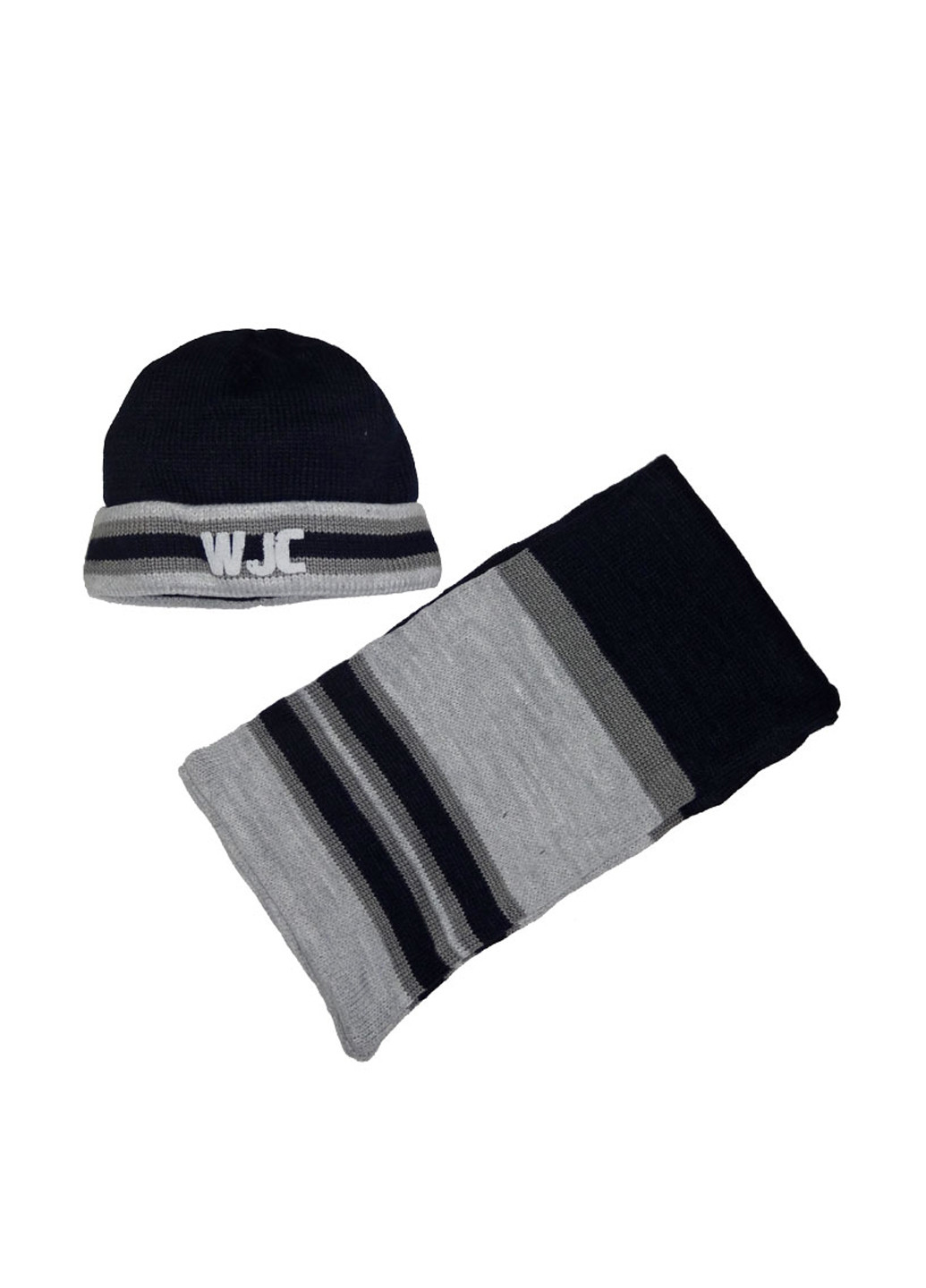 Синий демисезонный комплект (шапка, шарф) Wojcik