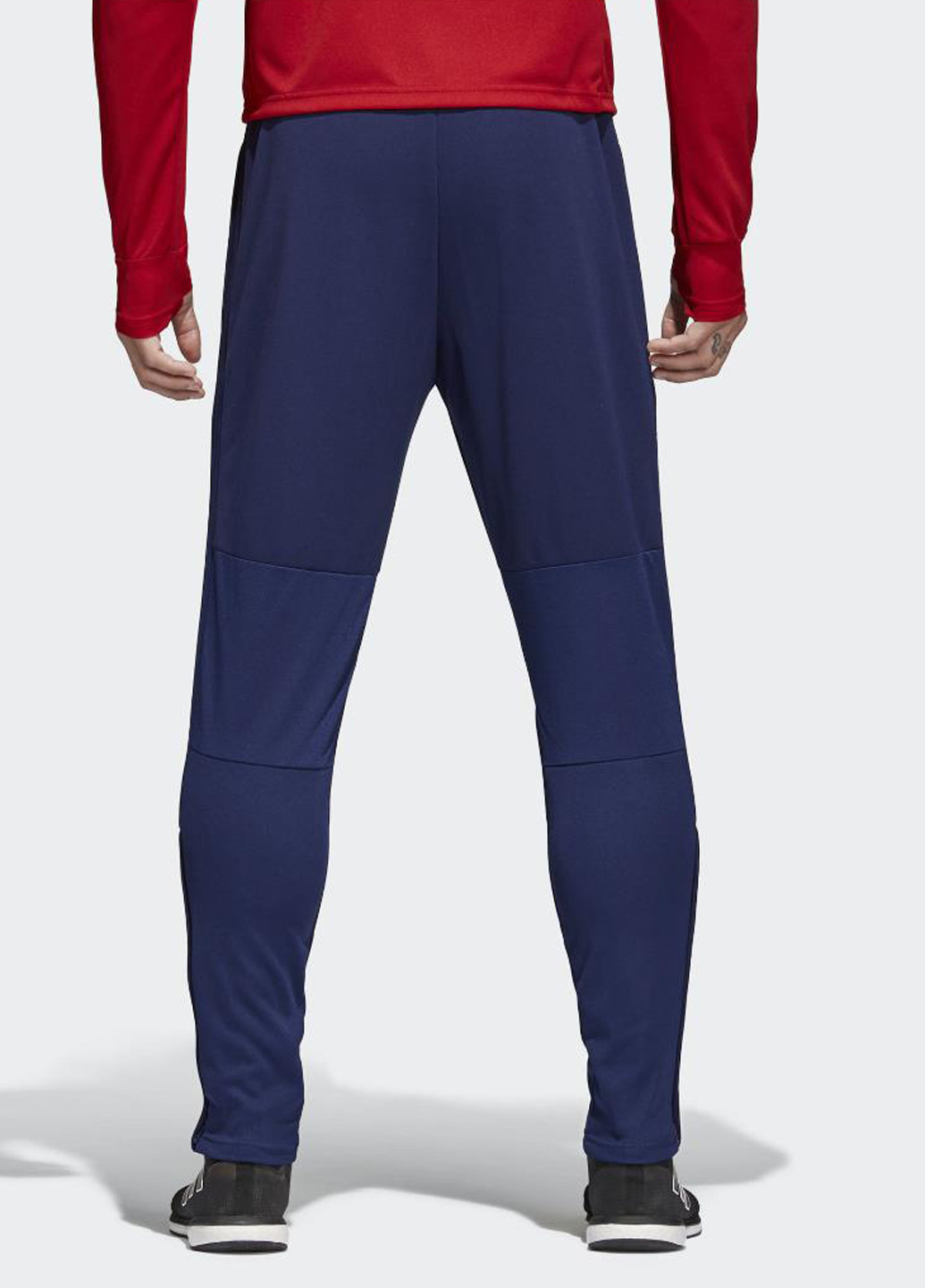 Синие спортивные демисезонные зауженные брюки adidas