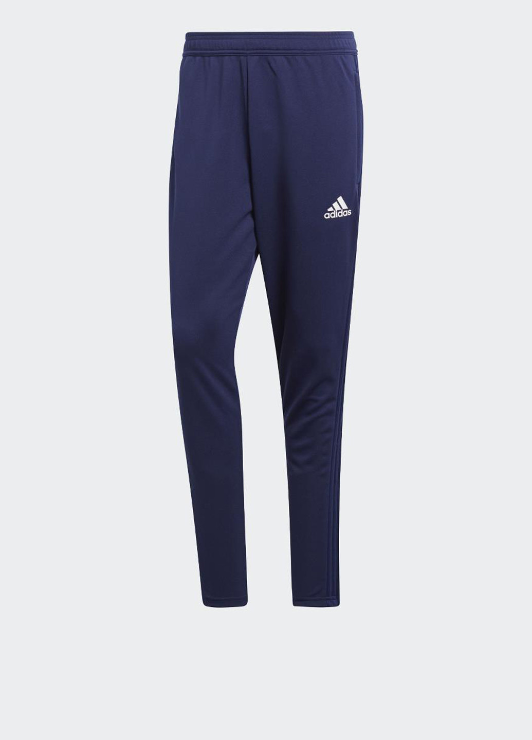 Синие спортивные демисезонные зауженные брюки adidas