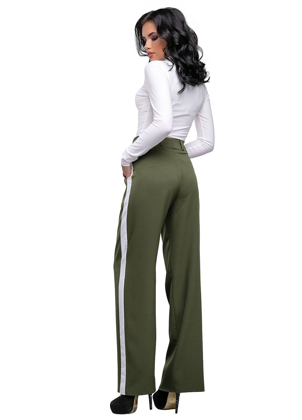 Зеленые кэжуал демисезонные брюки ST-Seventeen