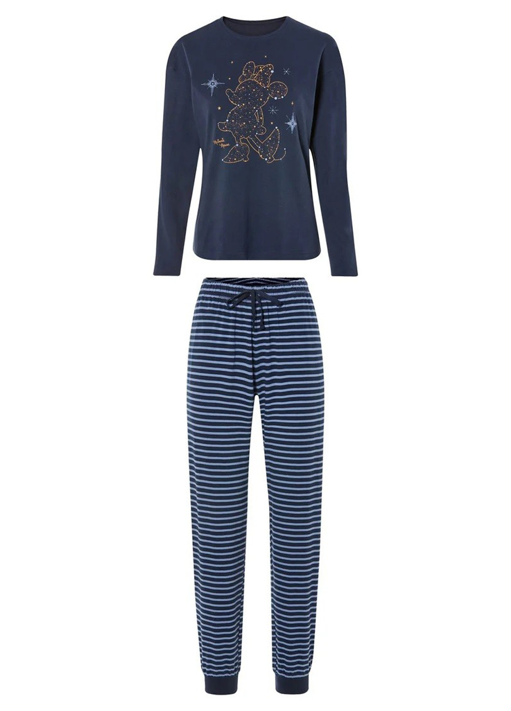 Темно-синя всесезон піжама (лонгслів, штани) лонгслів + брюки Disney