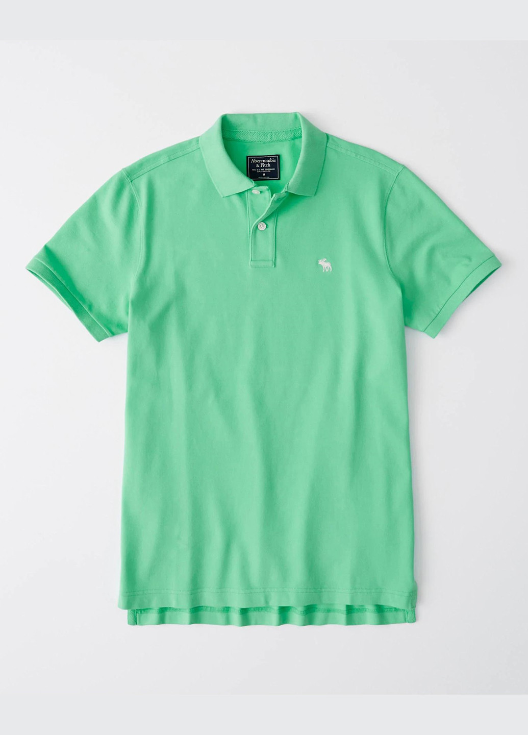 Салатовая футболка-поло для мужчин Abercrombie & Fitch с логотипом