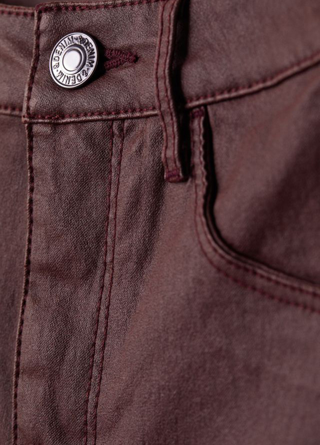 Джинси H&M завужені бордові джинсові віскоза