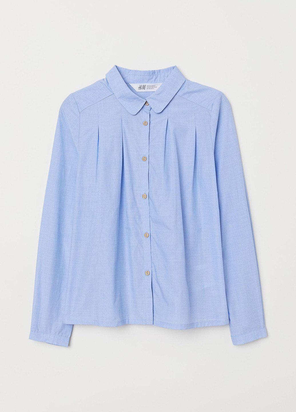 Голубой классическая рубашка меланж H&M