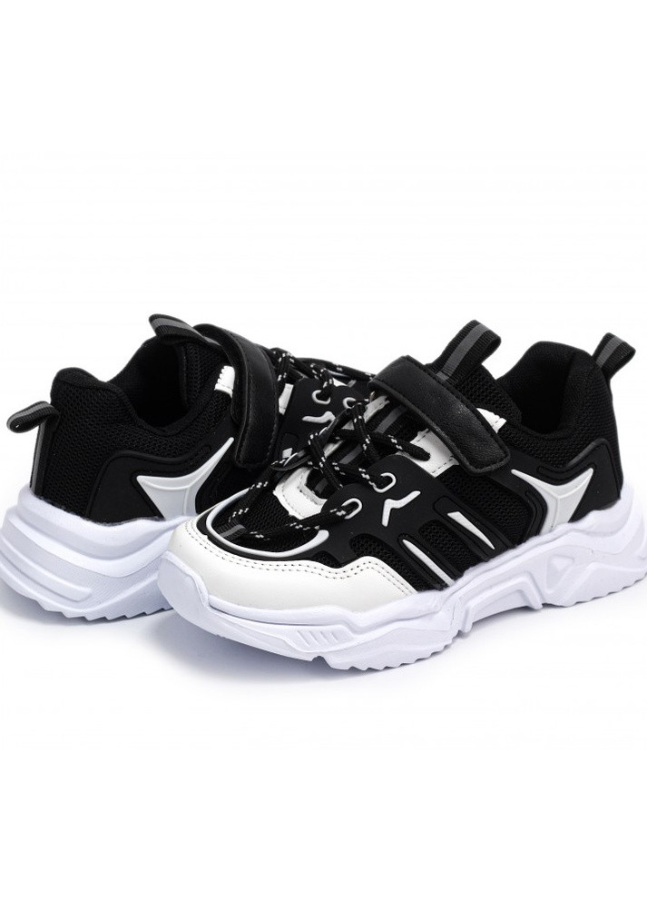Чорні Осінні кросівки 2510-2black 31 чорно-білий (2000903700067) Erra