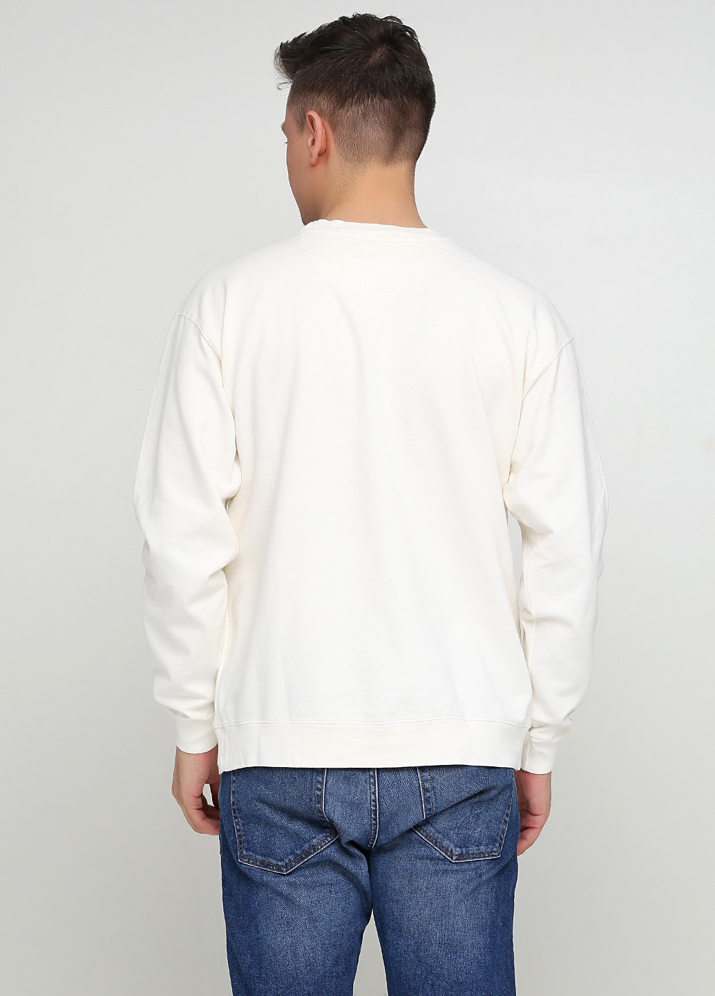 Кремовый свитшот Blue 84 однотонный без декора (361422112)