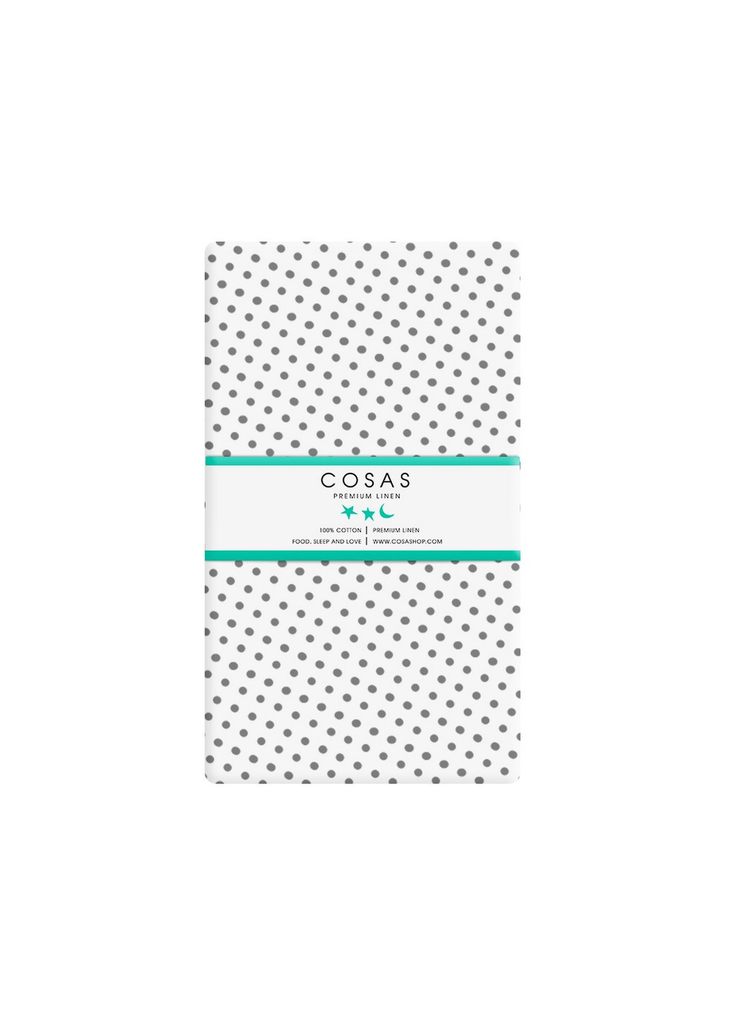 Простынь на резинке 180х200х20 DOTS GREY WHITE Cosas DotsGreyWhite_180х200х20 (250319065)