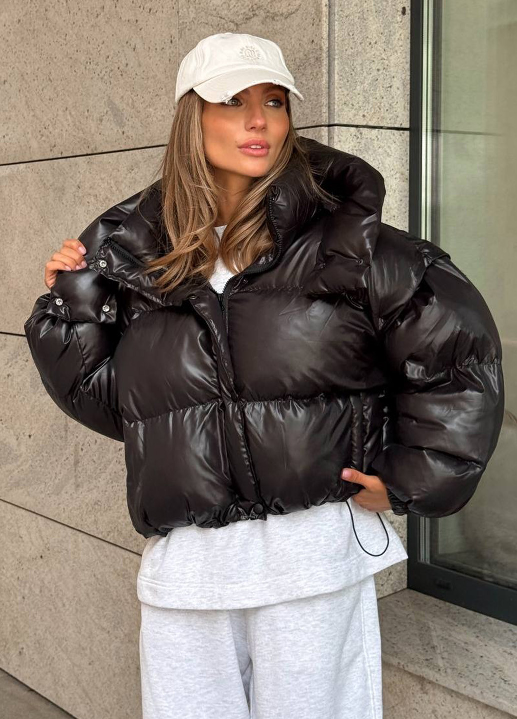 Черная зимняя куртка куртка-трансформер No Brand