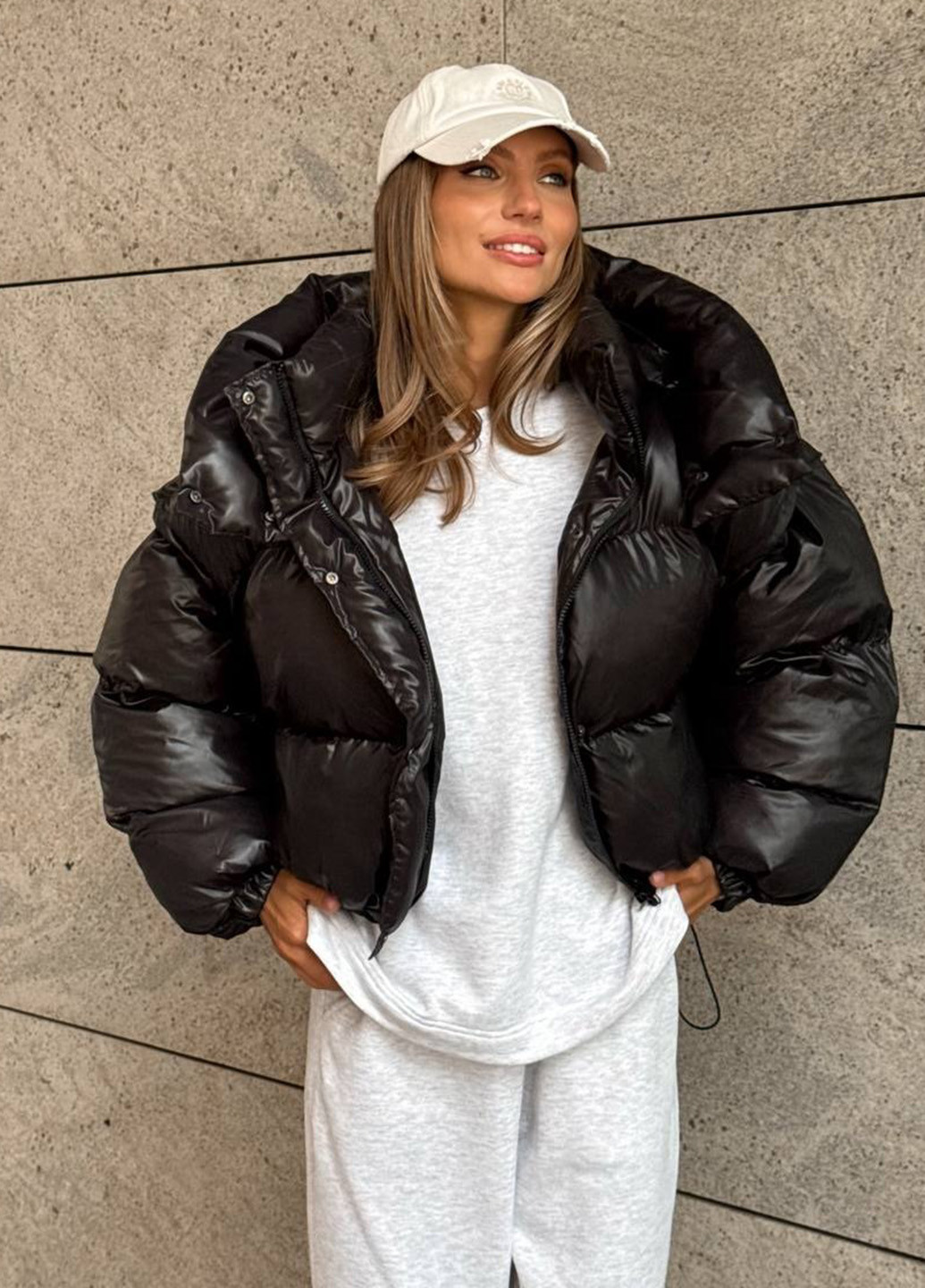 Черная зимняя куртка куртка-трансформер No Brand