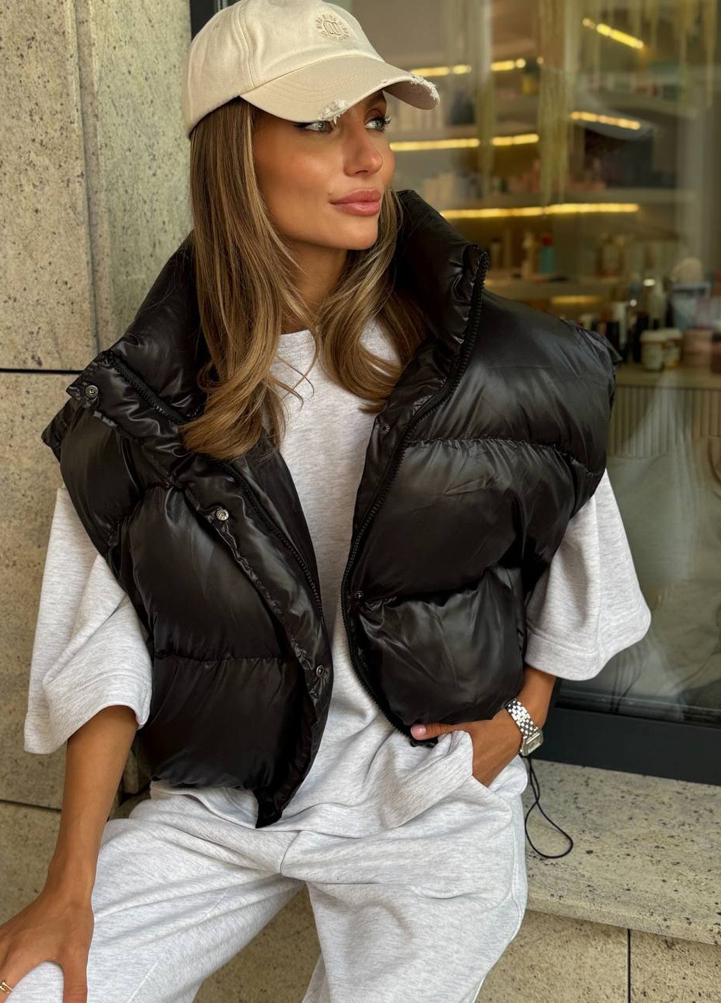 Черная зимняя куртка куртка-трансформер No Brand