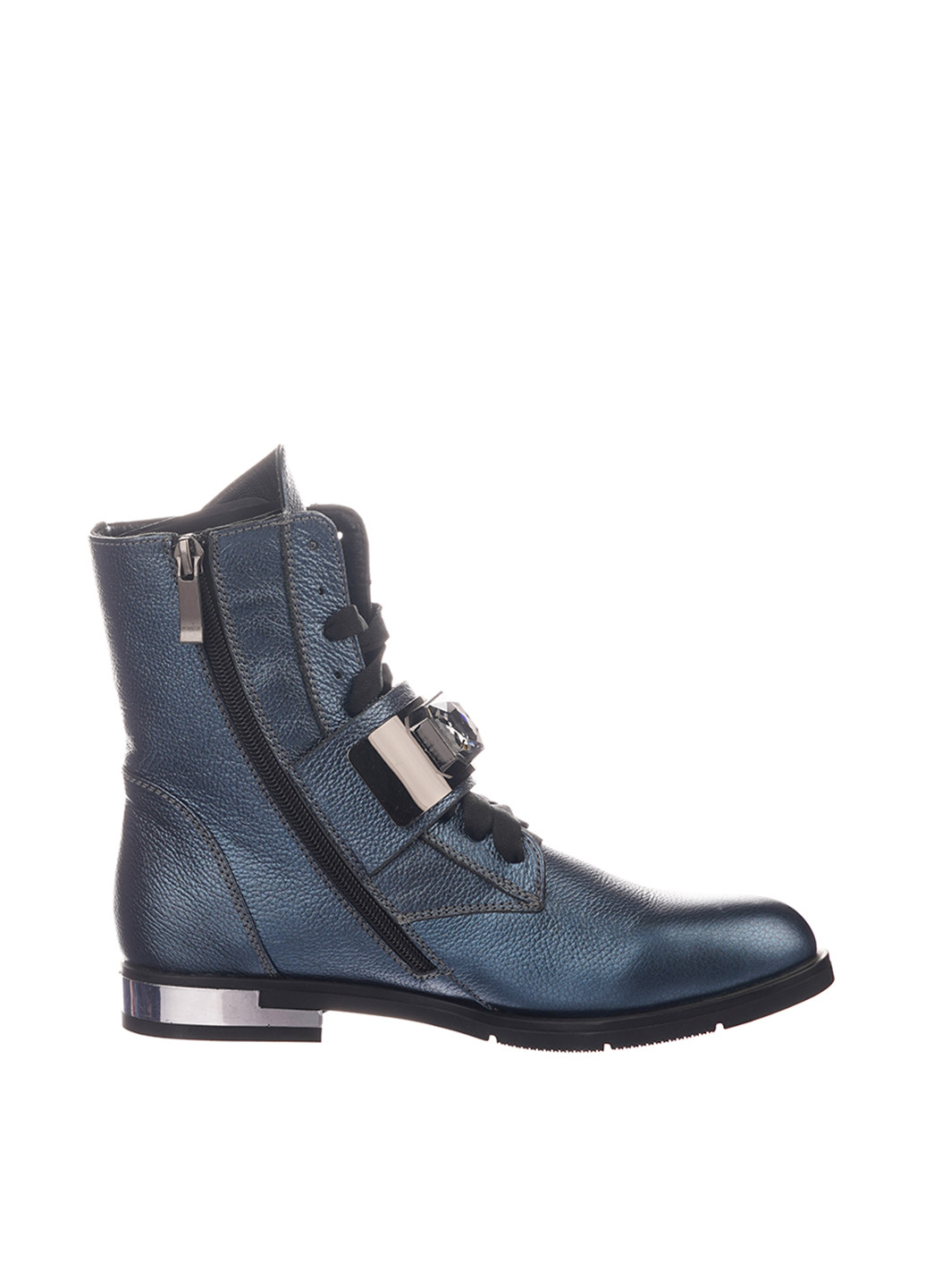 Осенние ботинки AURA с камнями, с пряжкой, со шнуровкой