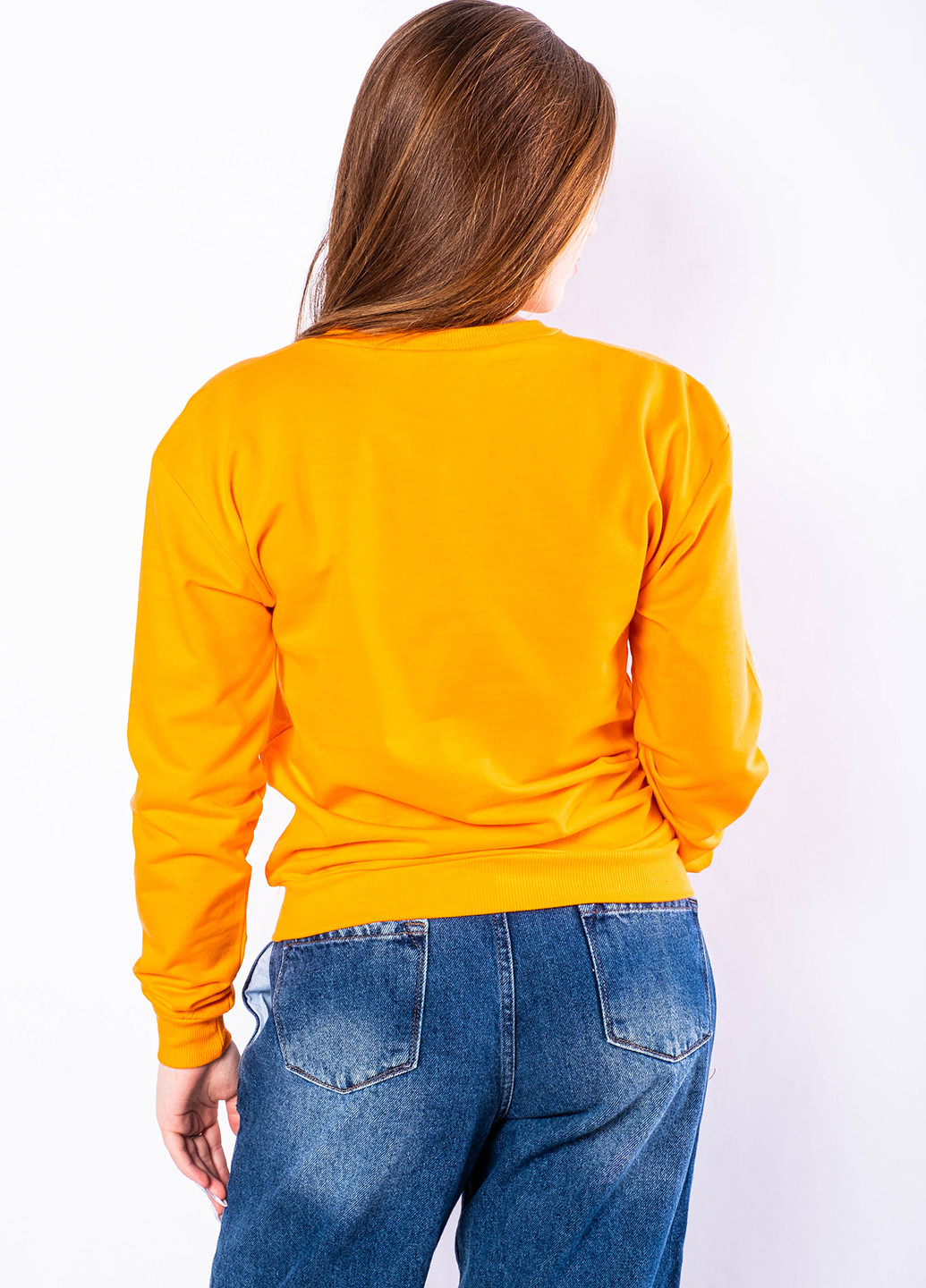 Помаранчевий світшот Time of Style напис без декору (279005320)