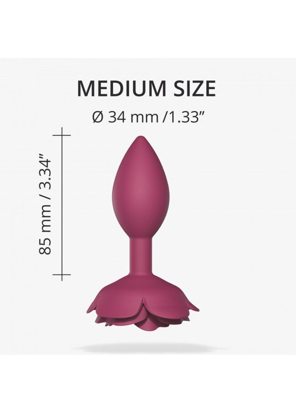 Силиконовая анальная пробка OPEN ROSES M SIZE - PLUM STAR Love To Love (254973581)