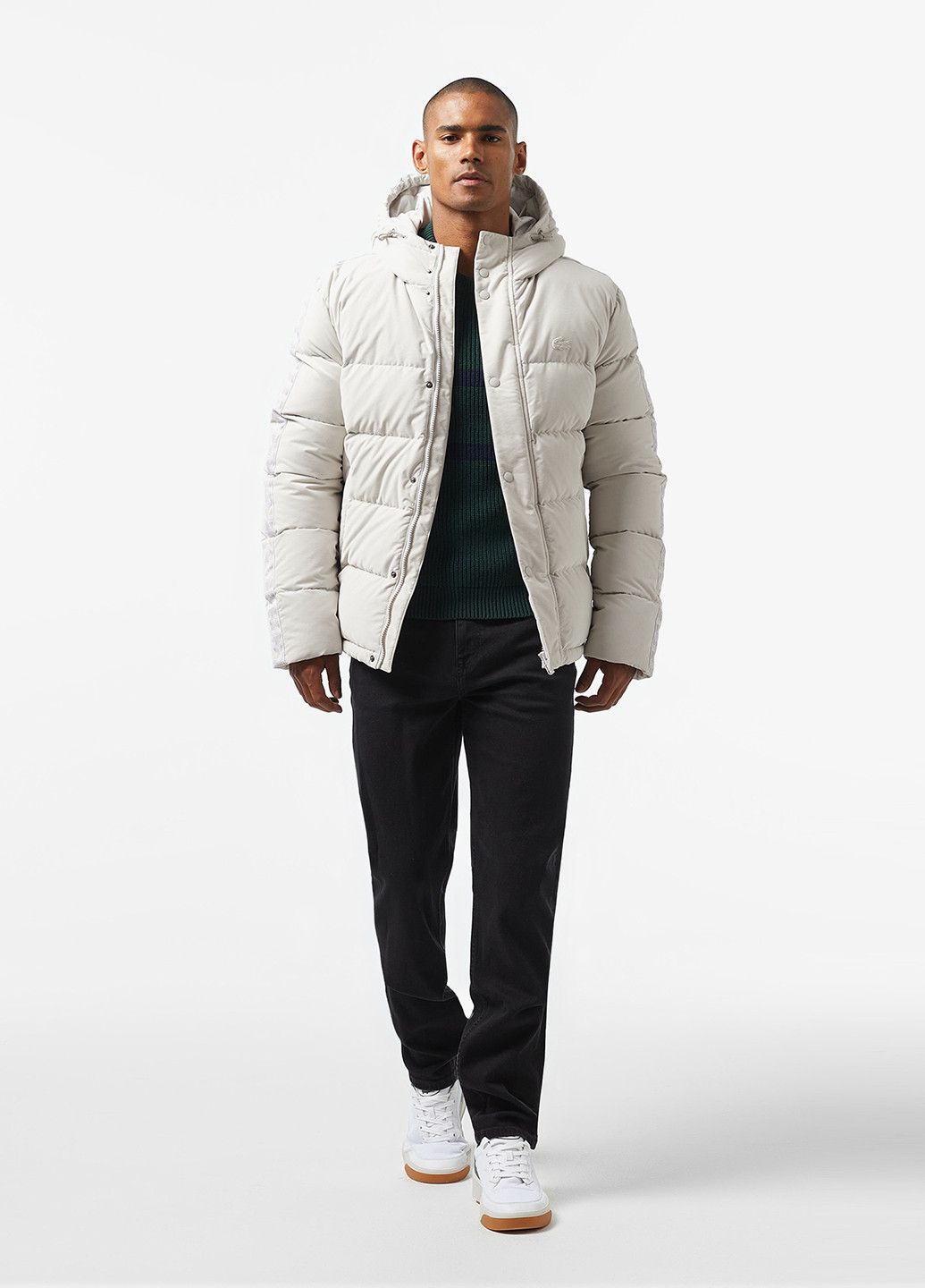 Біла демісезонна куртка Lacoste