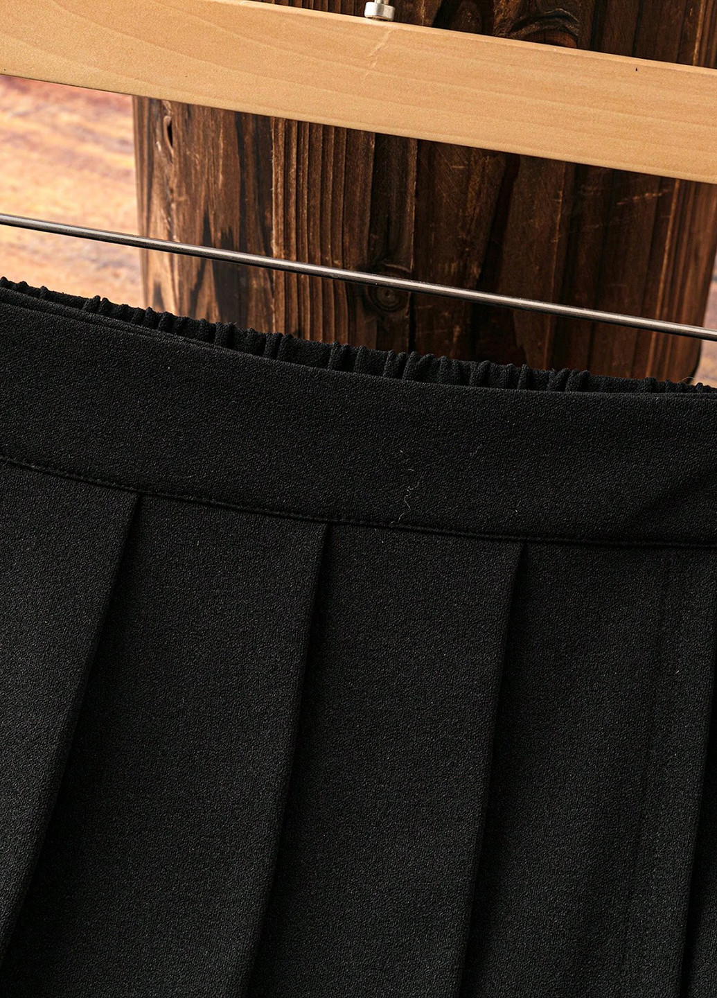 Черная кэжуал однотонная юбка SHEIN плиссе, на запах