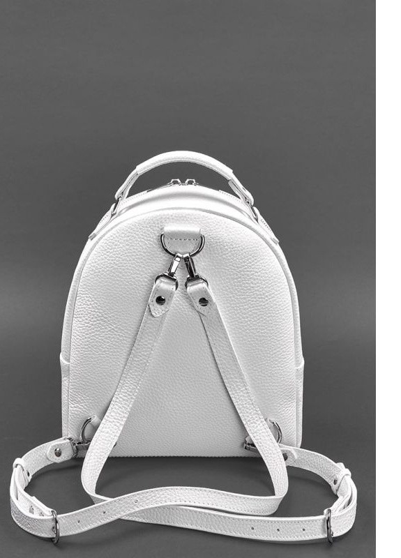 Кожаный женский мини-рюкзак Kylie белый флотар BlankNote однотонный белый кэжуал