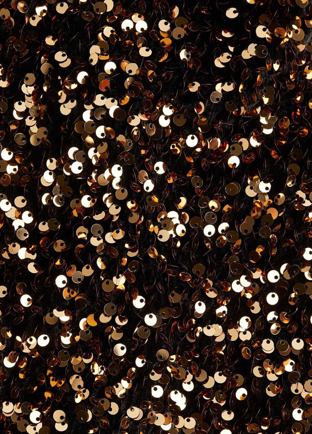 Золотистое праздничный, коктейльное платье H&M однотонное